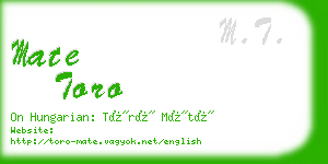 mate toro business card